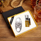 Metal Lighter Cigar Cutter V Cut Set Sharp Guillotine Windproof Lighter Luxury Carved With Gift Box Smoking Accessories for Gift